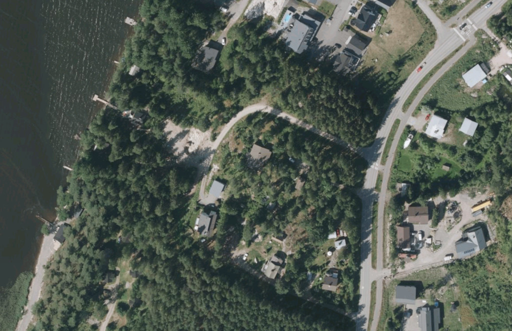 Ilmakuva suunnittelualueesta Vesikalliontiellä