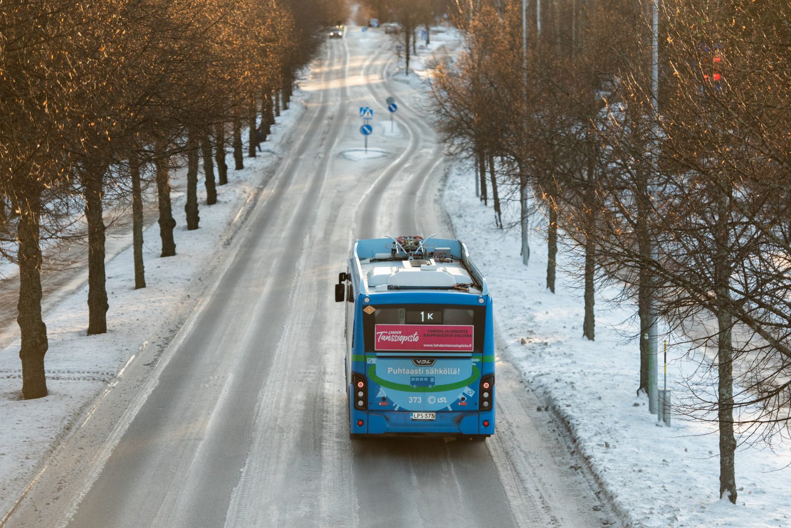 Sähköbussi liikenteessä