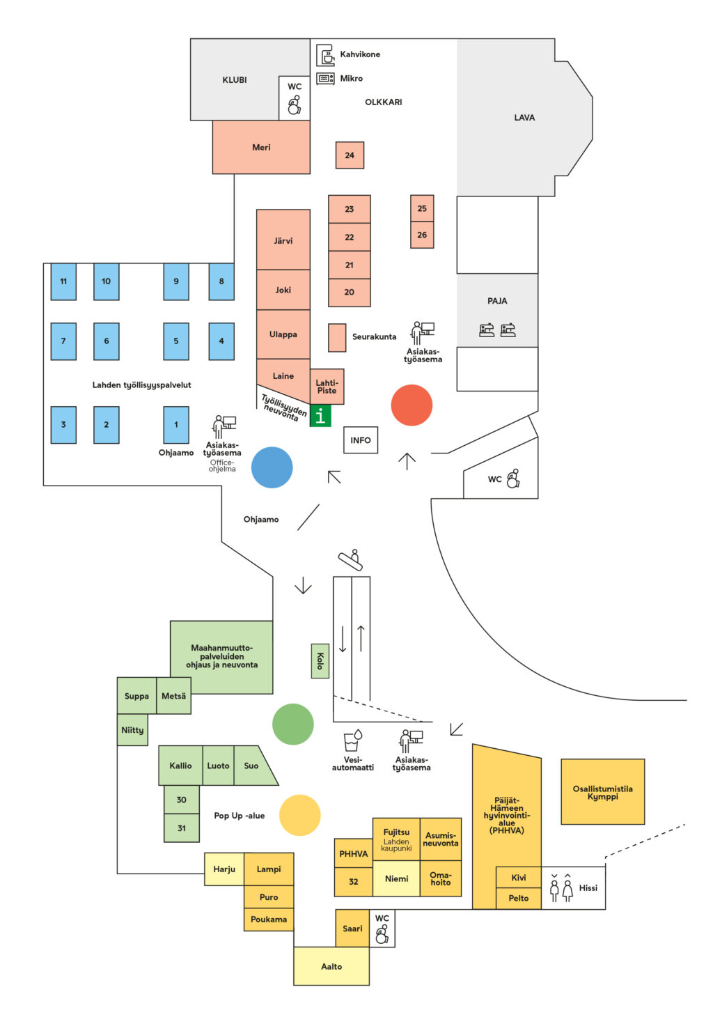 Lahden Palvelutorin pohjakartta