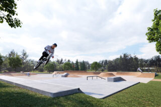 Havainnekuva uudesta skeittipaikasta